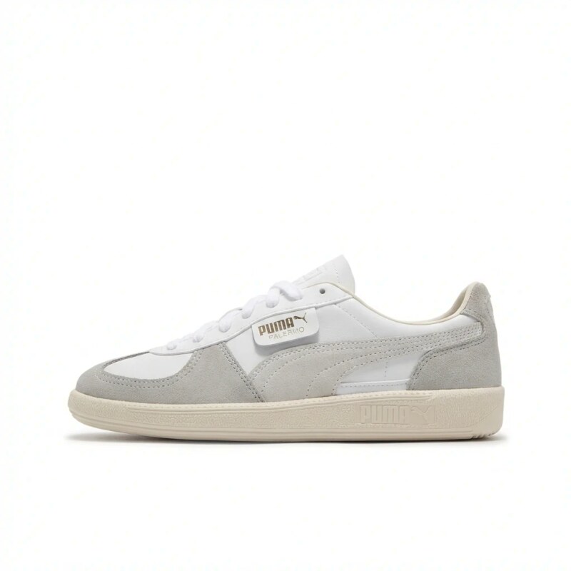 PUMA retro-style grey and white sneakers