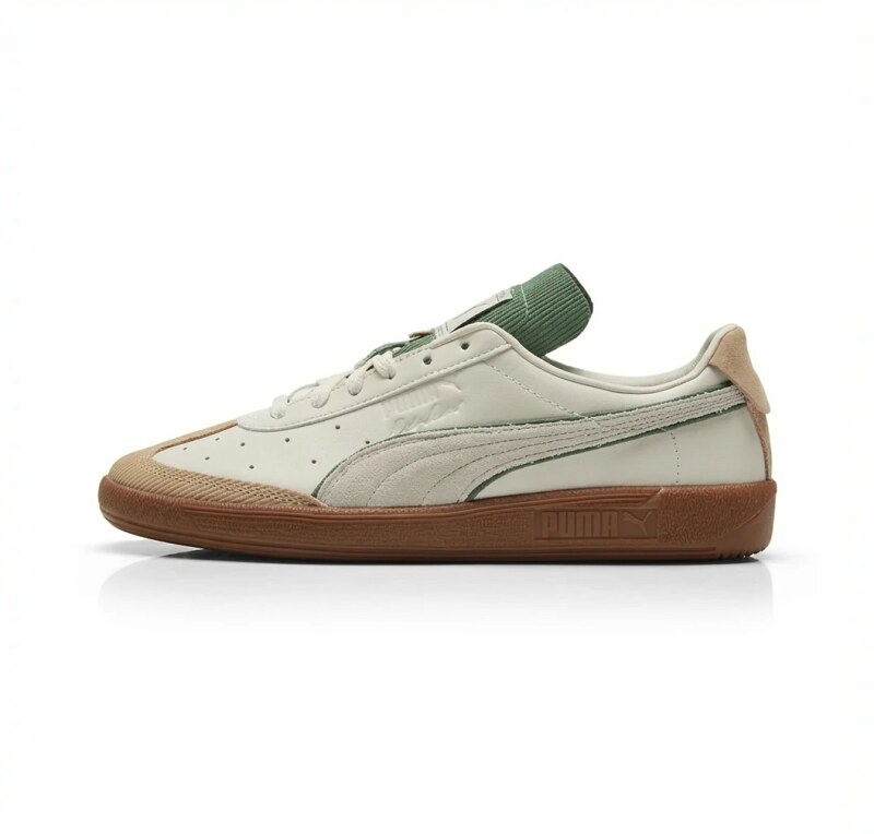 PUMA Retro Style White and Brown Athletic Shoes