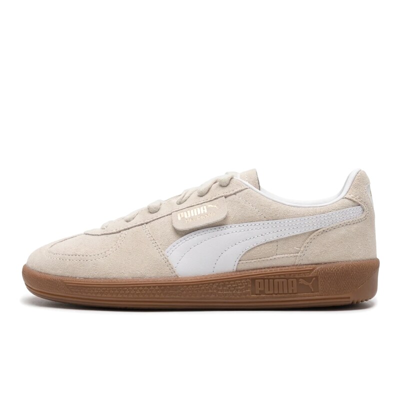 PUMA retro-style white canvas shoes