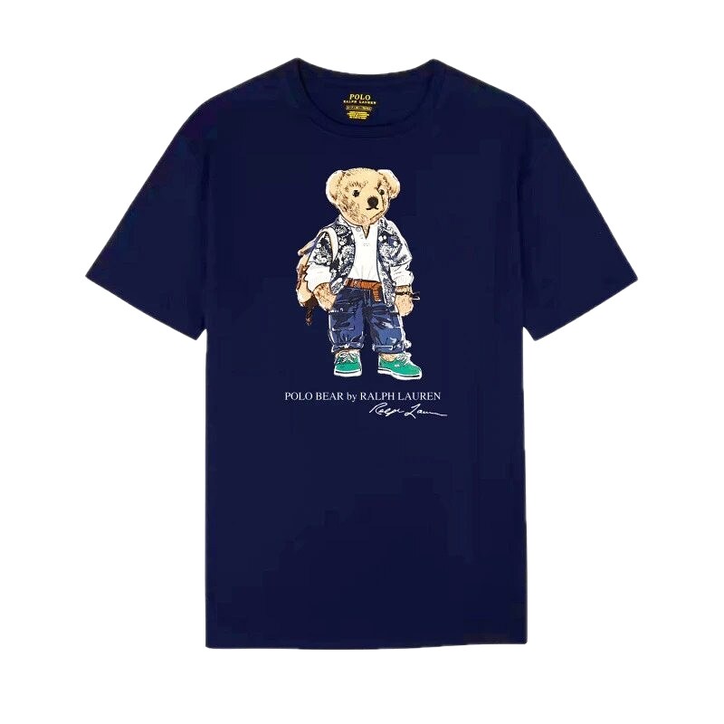 Ralph Lauren bear royal blue short-sleeve shirt