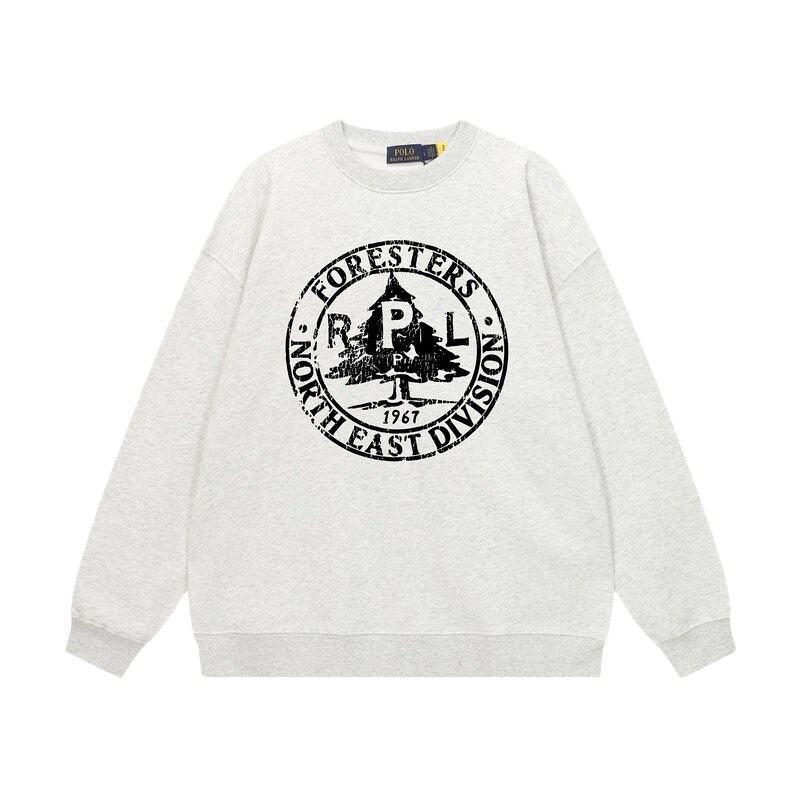 Ralph Lauren grey-toned retro-style sweatshirt