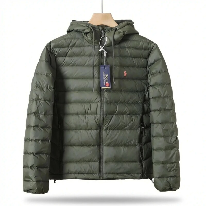 Ralph Lauren Polo casual style dark green down jacket