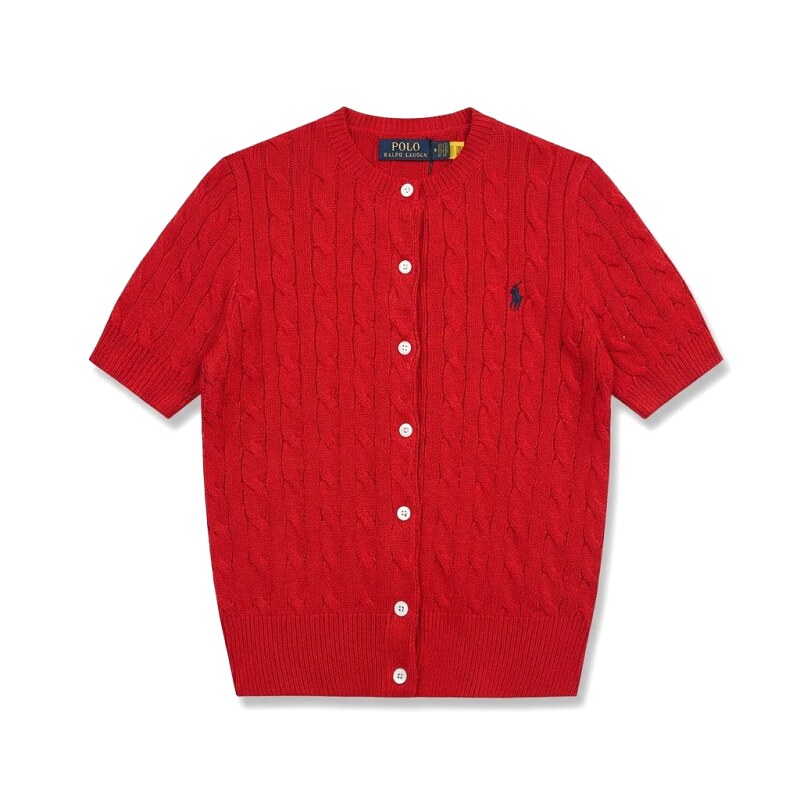 Ralph Lauren Polo red knitted cardigan