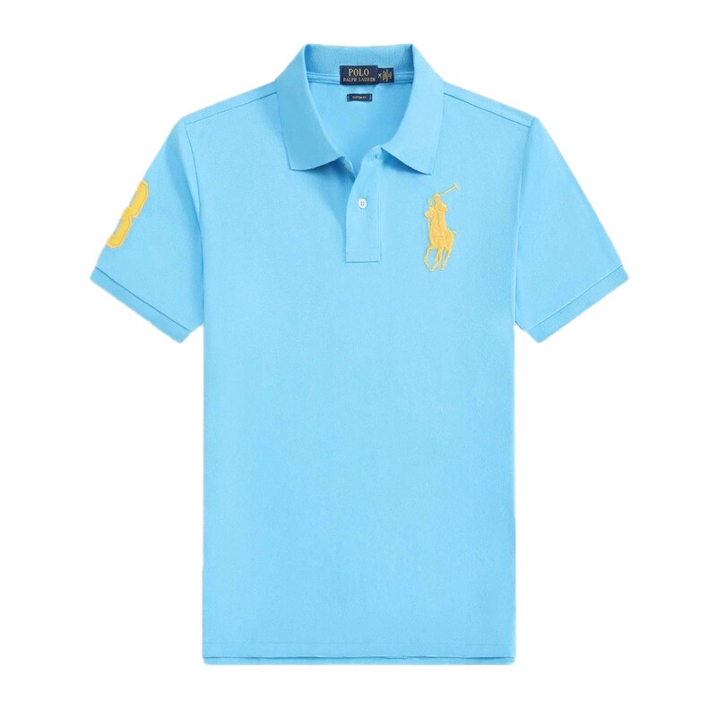 Ralph Lauren Polo series blue short-sleeved shirts
