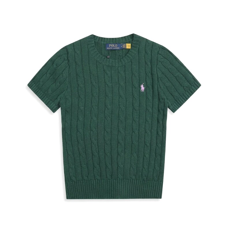 Ralph Lauren Polo Series Retro Style Dark Green Knitted Sweater