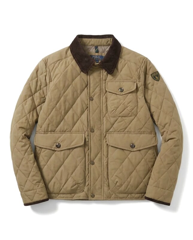 Ralph Lauren quilted retro-style khaki coat