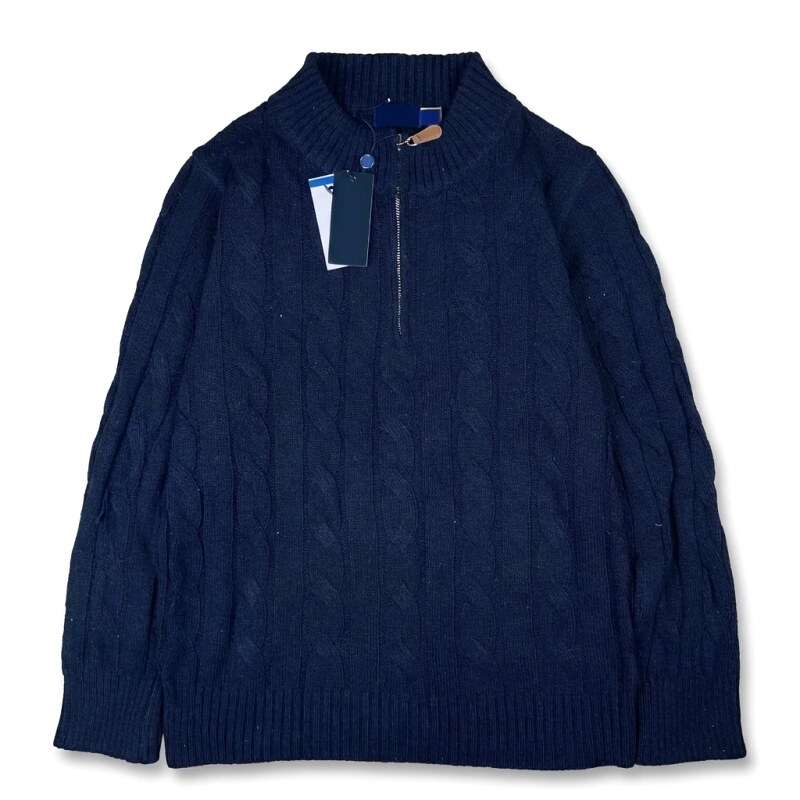 Ralph Lauren retro-style navy blue sweater