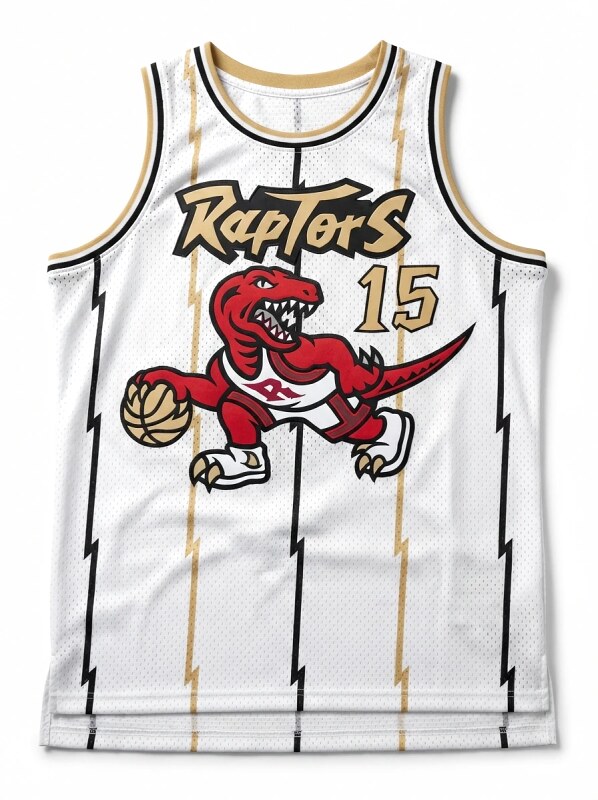Raptors Carter-style white trendy brand jersey