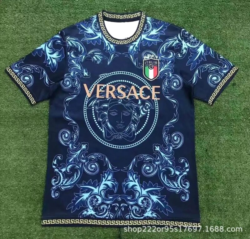 Real Madrid Blue Dragon Soccer Jersey Poolside Style