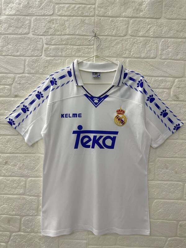 Real Madrid Classic Retro Teka soccer jersey White Retro Football for Daily Styling