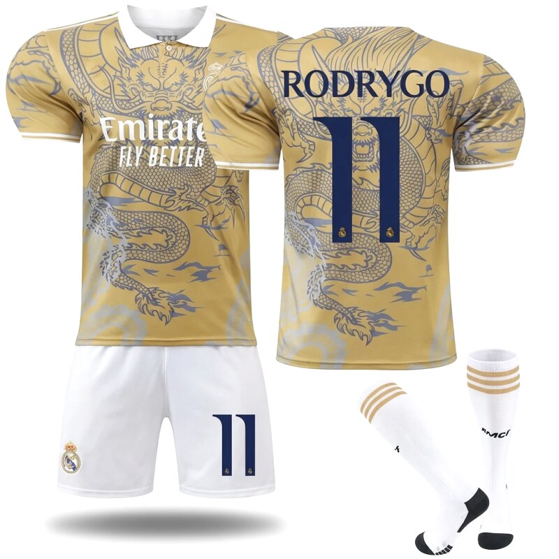 Real Madrid's dragon-patterned golden jersey