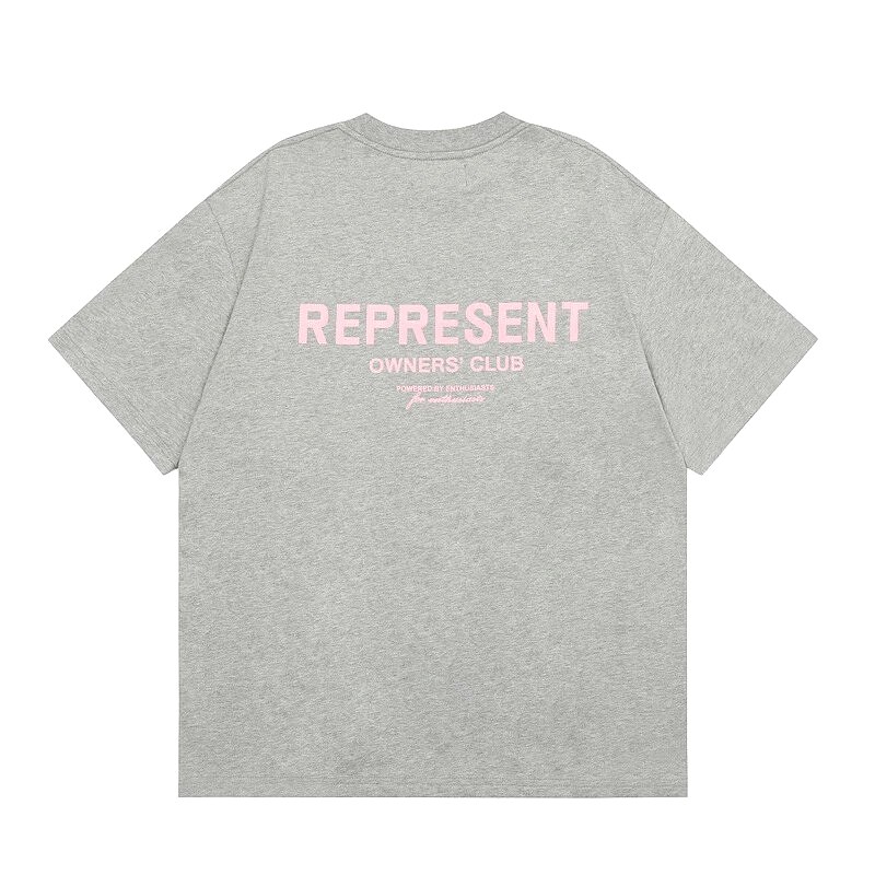 Represent Gray Style 868 Owners Club T-Shirt Layered Outfit Logo