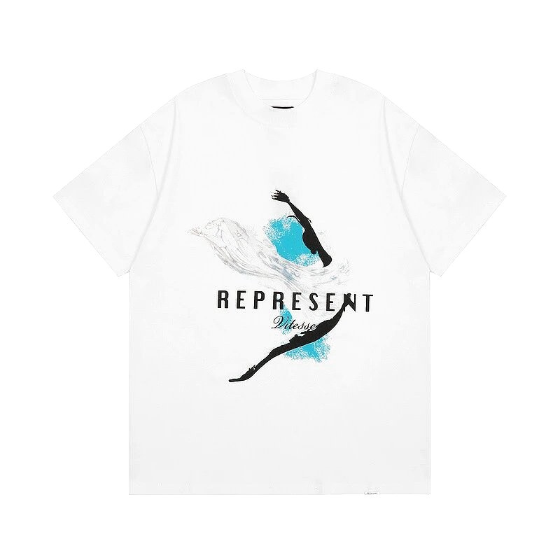Represent White Style 826 Owners Club T-Shirt Poolside Style Logo