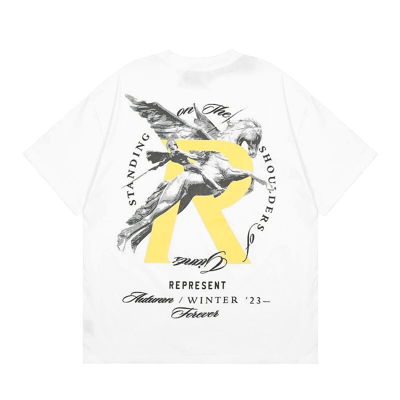 Represent White Style 857 Owners Club T-Shirt Statement Graphic Logo