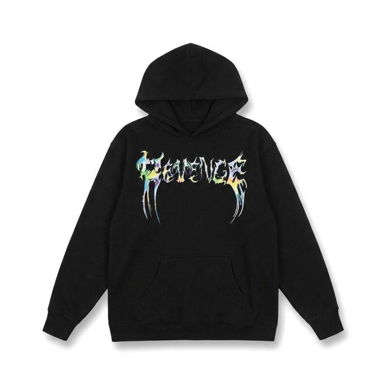Revenge Colorful Style Black Hoodie