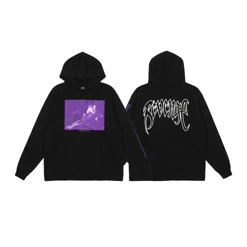 Revenge dark-style purple hoodie