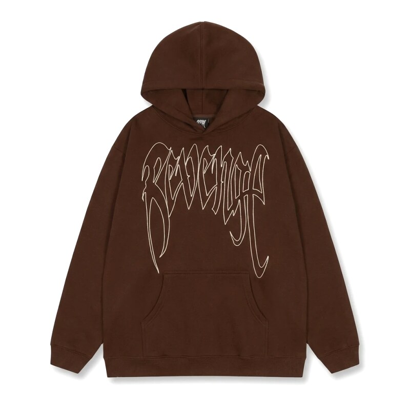 Revenge Gothic Style Dark Coffee Hoodie