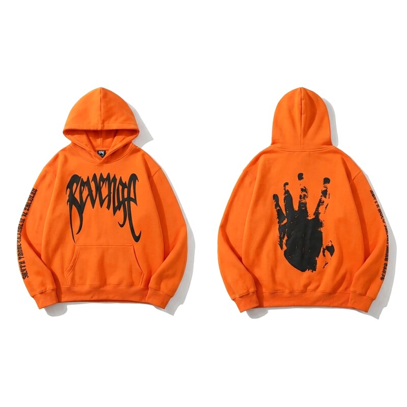 Revenge trendy and cool style orange hoodie