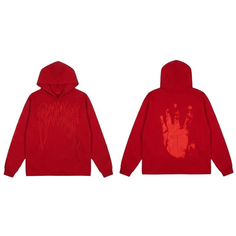 Revenge trendy and cool style red hoodie