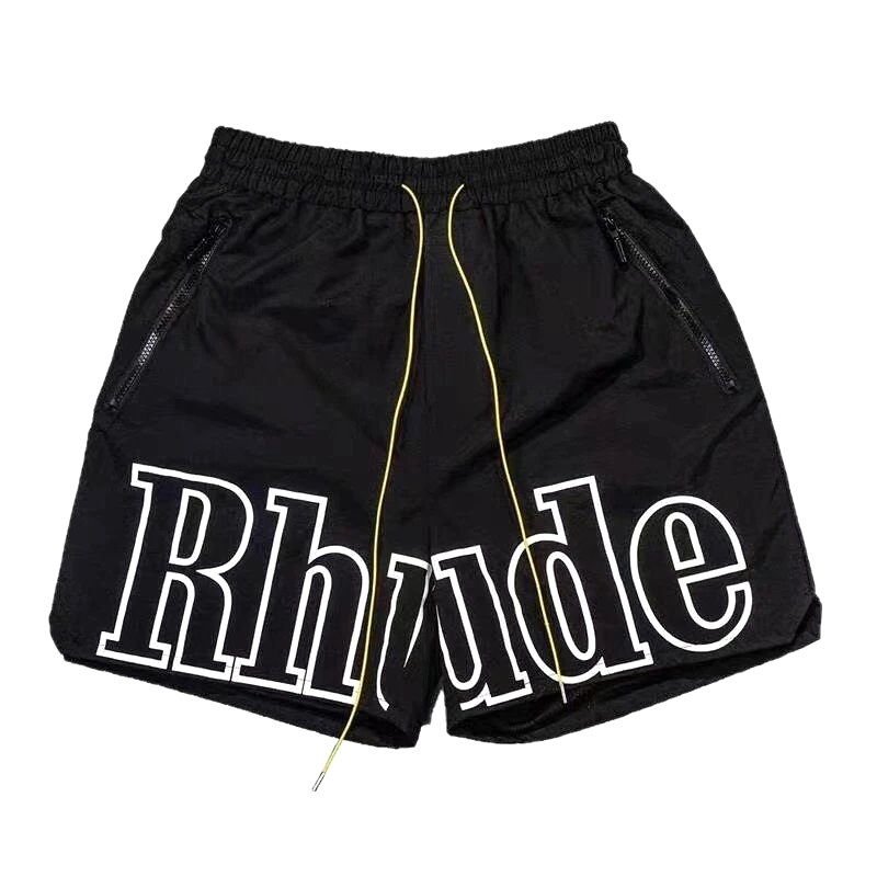 RHUDE Alphabet Wind Black Shorts