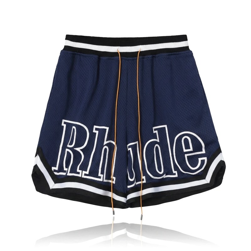 RHUDE sporty dark blue shorts