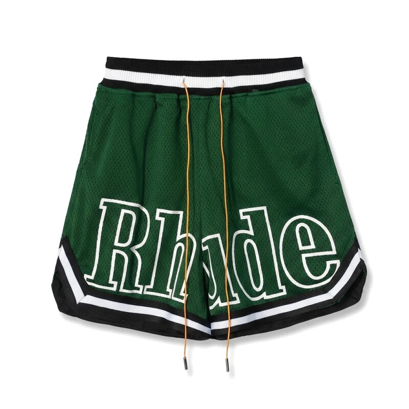 RHUDE sporty green shorts