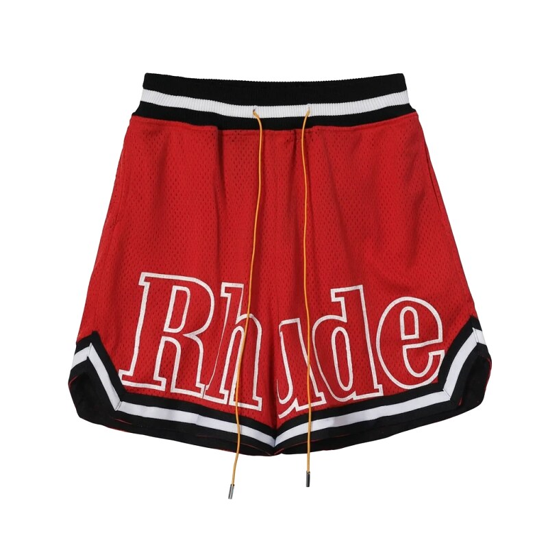 RHUDE sporty red shorts
