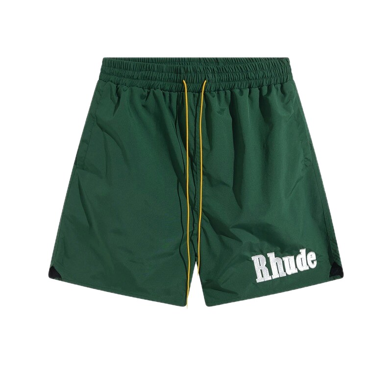 RHUDE Sporty Style Dark Green Shorts