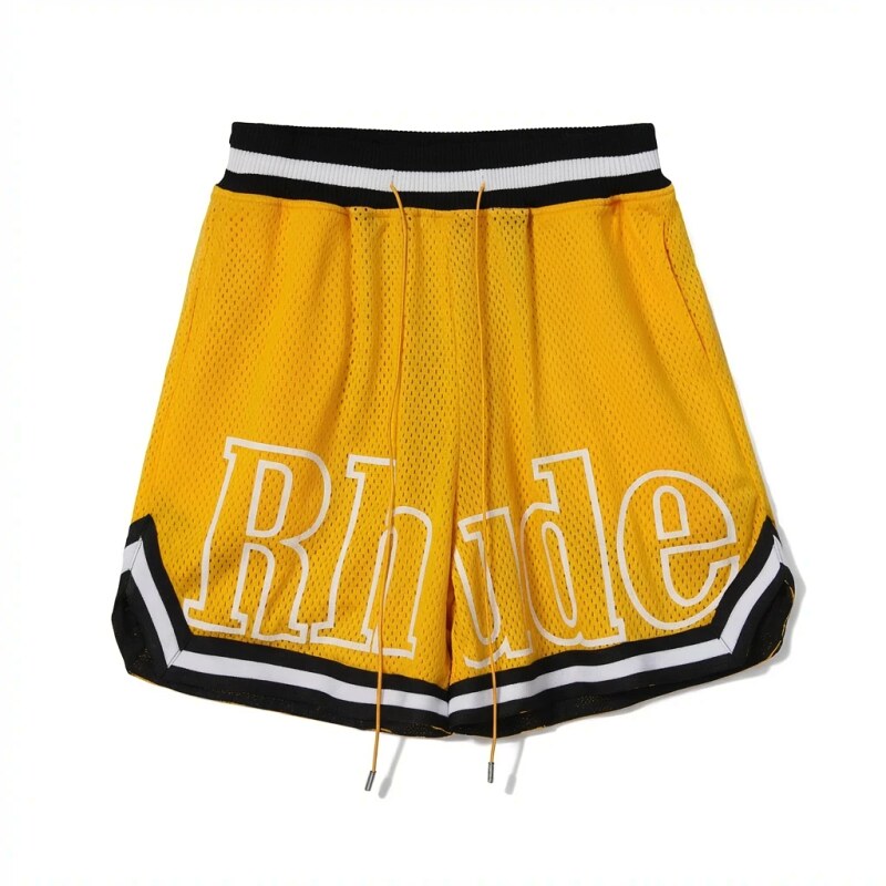 RHUDE sporty yellow shorts