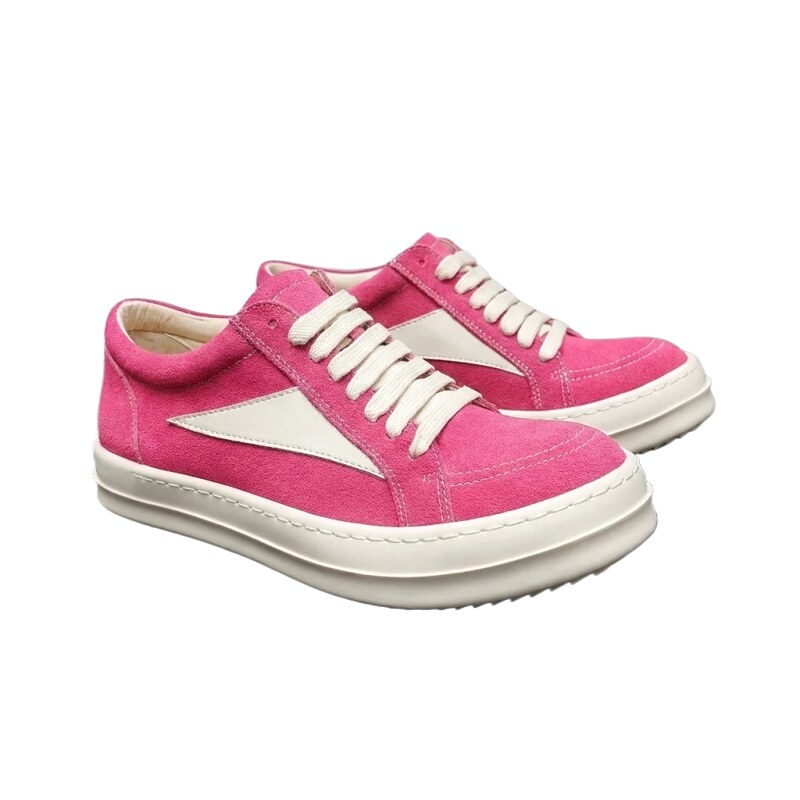 Rick Owens casual style rose red sneakers