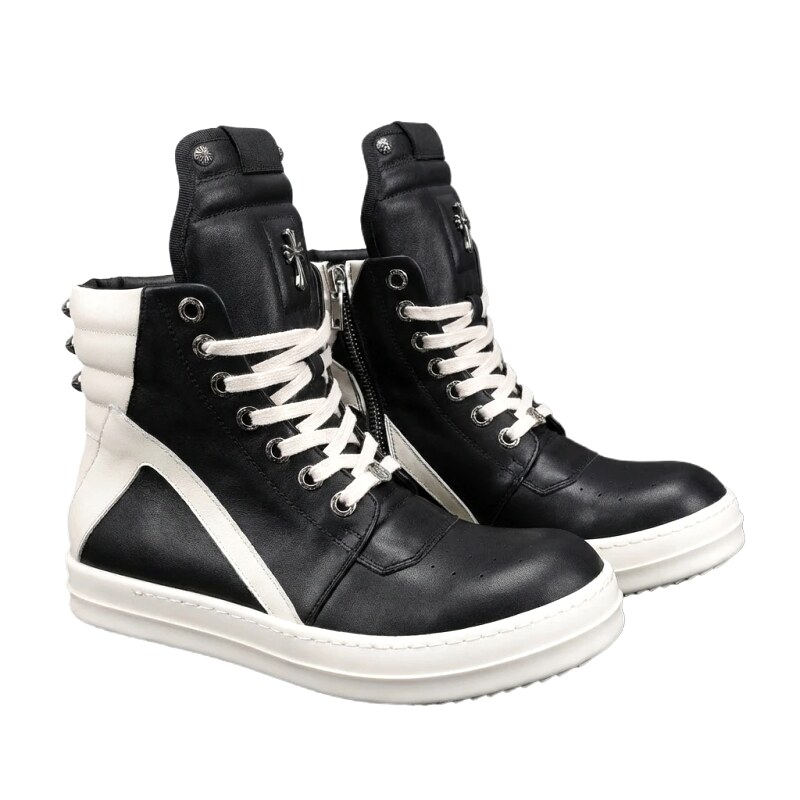 Rick Owens high-top dark-style black boots