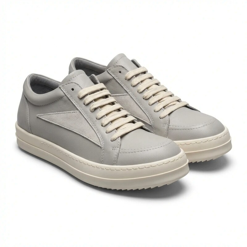 Rick Owens minimalist gray sneakers