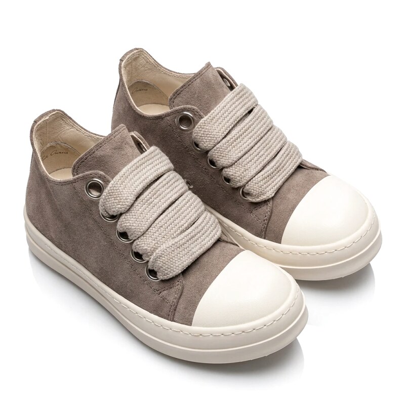 Rick Owens minimalist style grey sports shoes