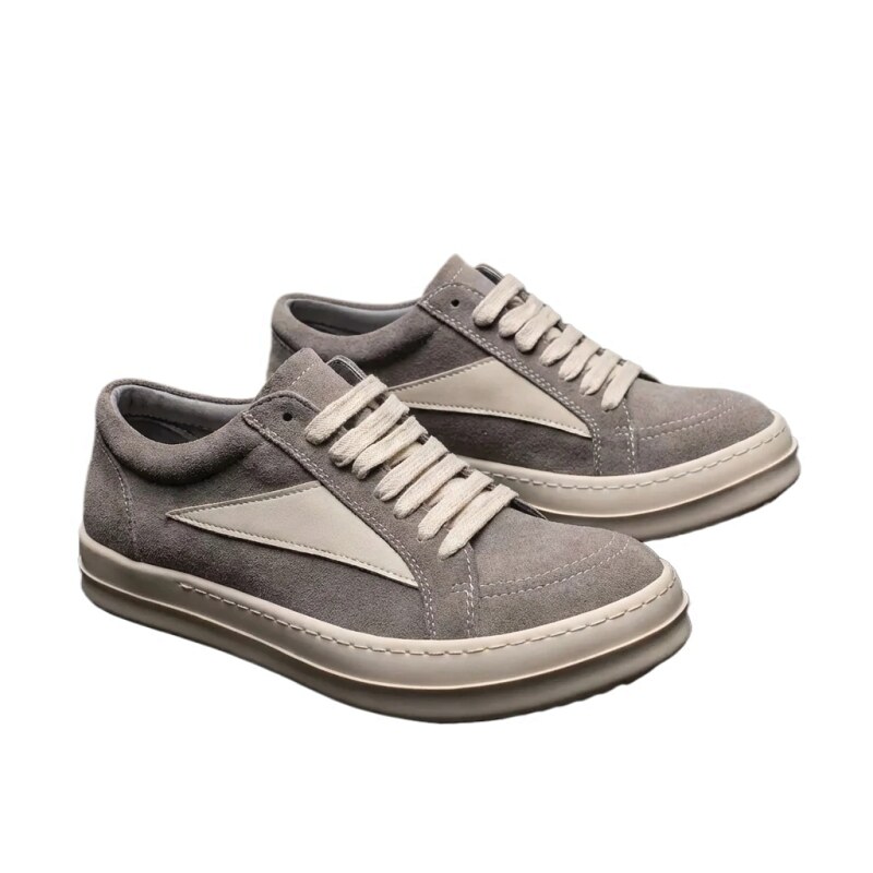 Rick Owens minimalist-style grey sports shoes