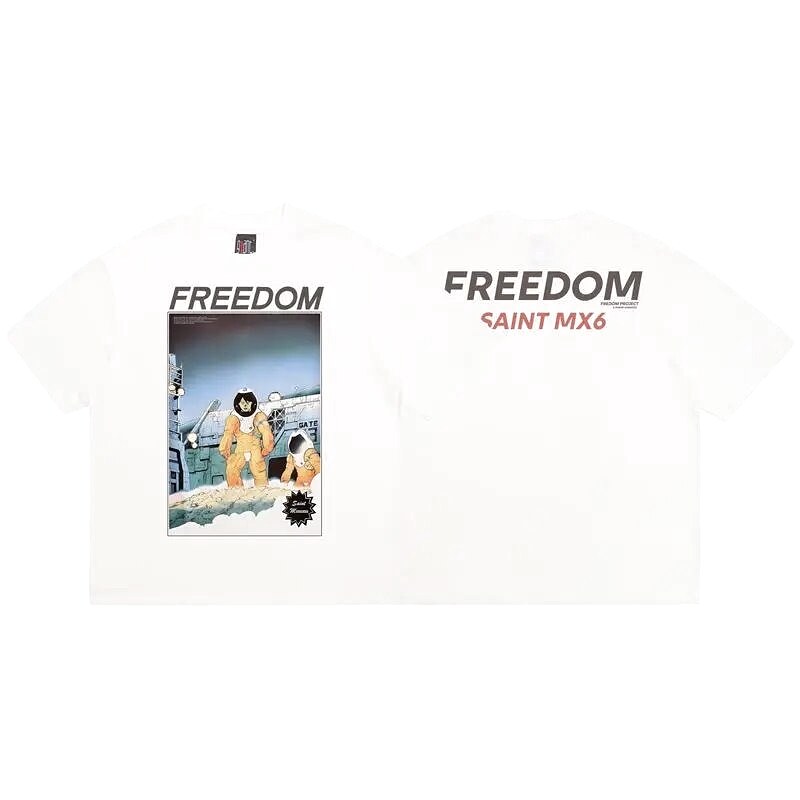 SAINT MX6 Vintage Print White T-Shirt