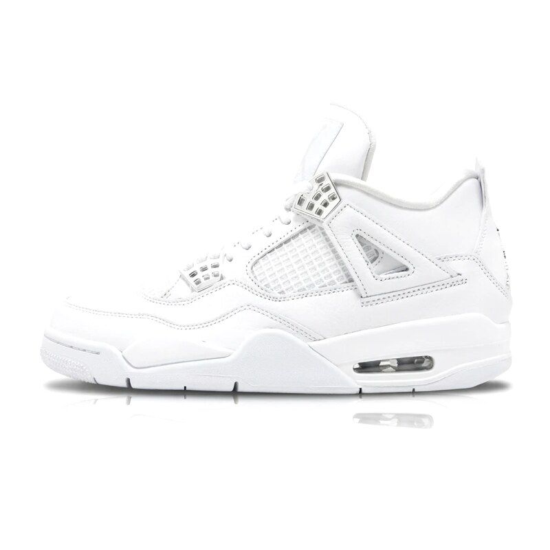 Simple style white shoes of Jordan 4th generation