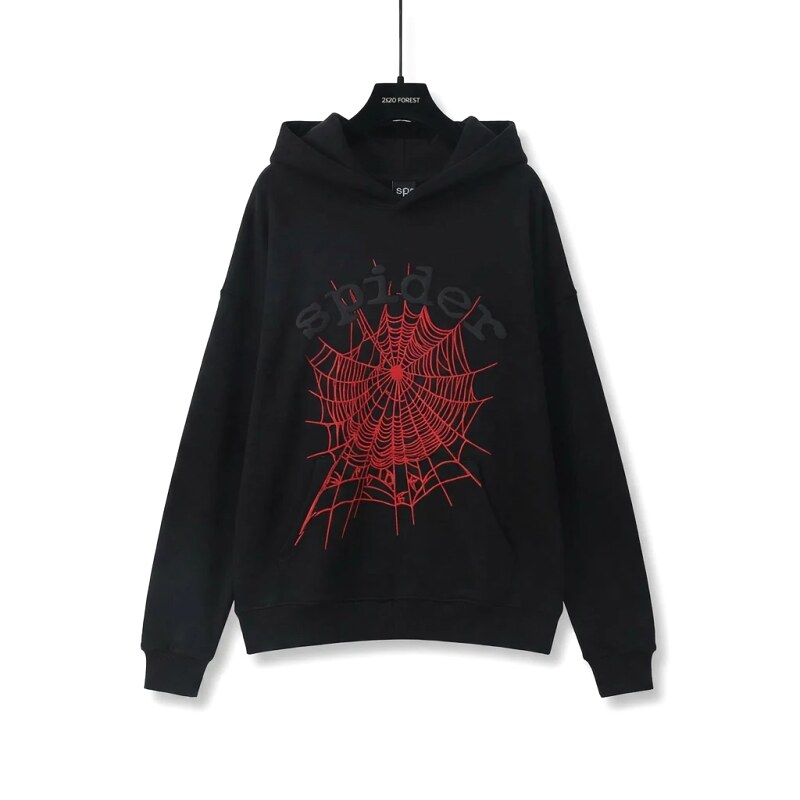 Sp5der cobweb - style black sweatshirt
