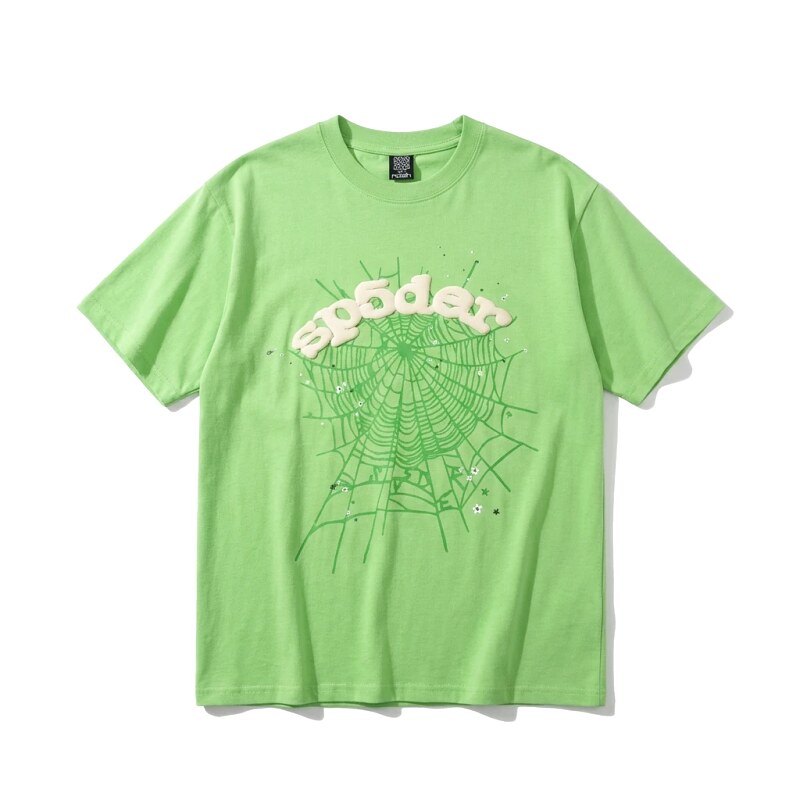 Sp5der Cobweb Style Green T-shirt