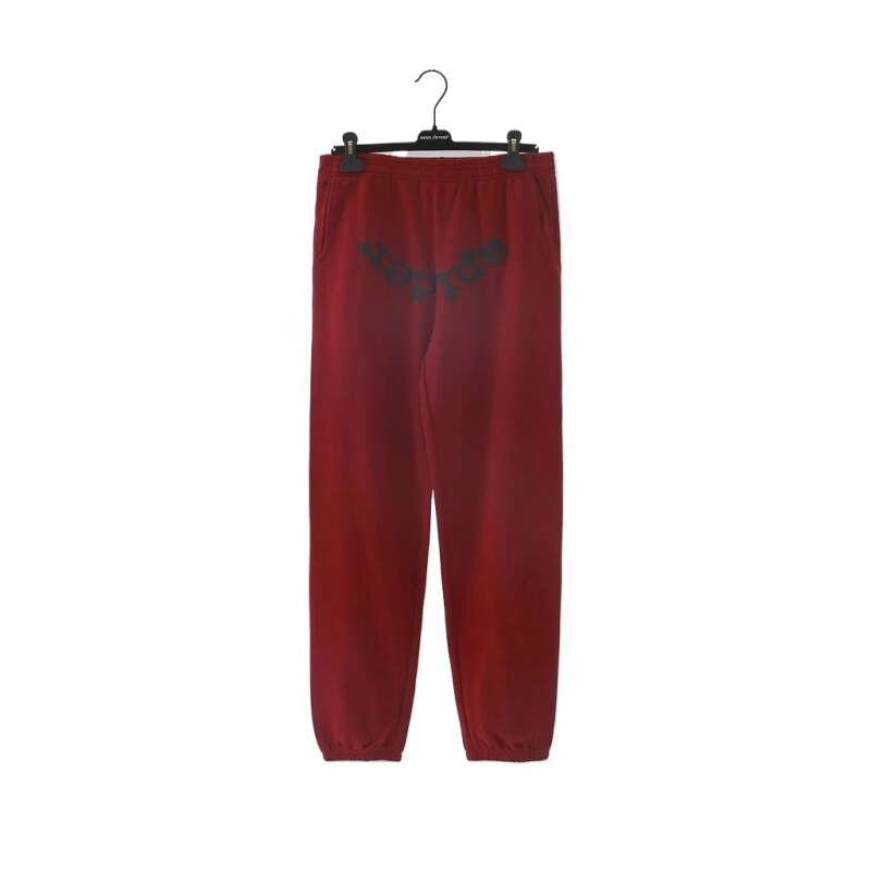 Sp5der Letter Trendy Style Red Pants