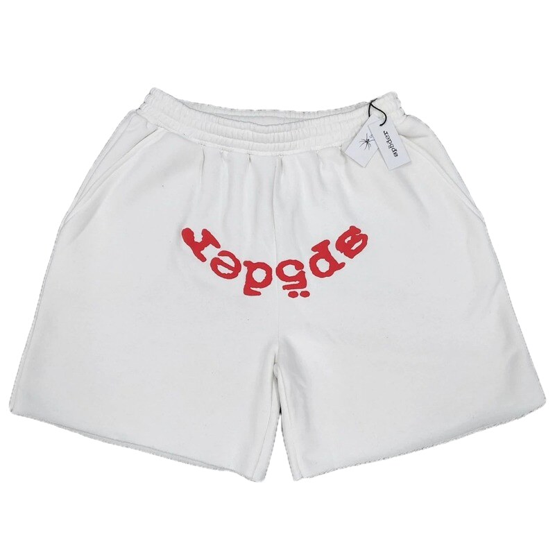 Sp5der Printed Street Style White Shorts