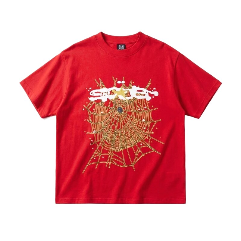 Sp5der Spider Series Red Trendy T-shirt