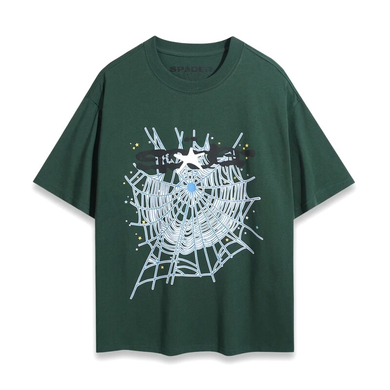 Sp5der Spider Web Print Short-Sleeve T-Shirt