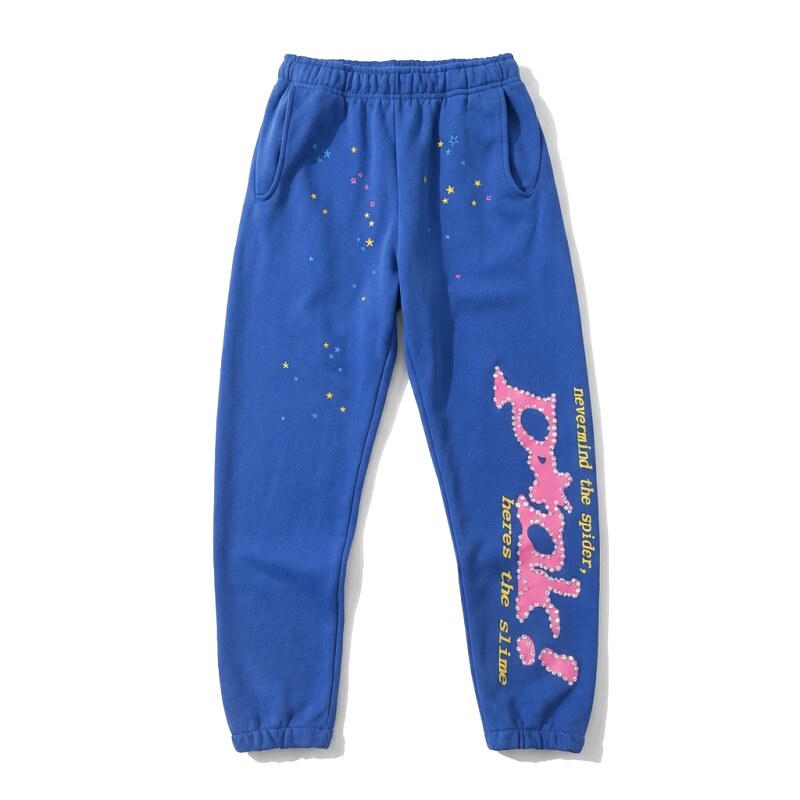 Sp5der Starry Sky Style Blue Sweatpants