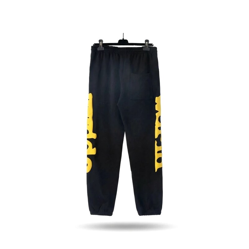 Sp5der trendy and cool black and yellow sweatpants