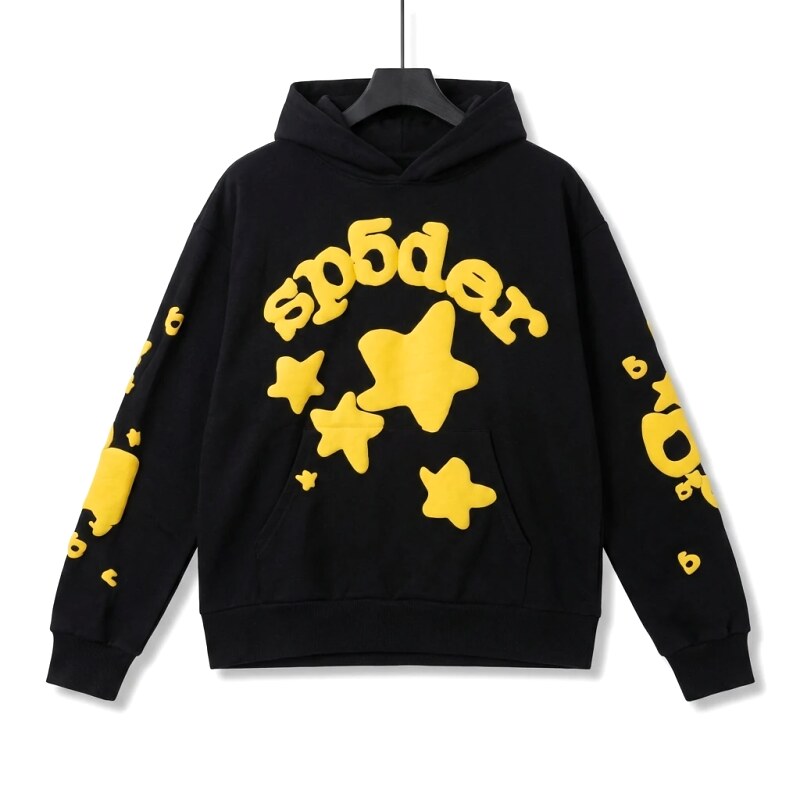 Sp5der Trendy and Cool Style Black Hoodie