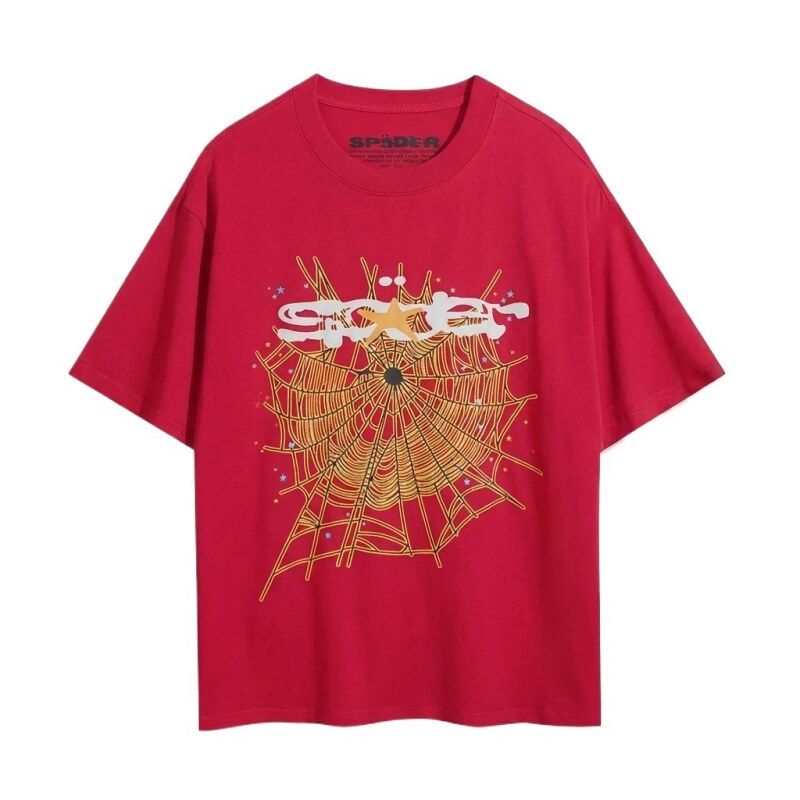 Sp5der Trendy Style Red T-shirt