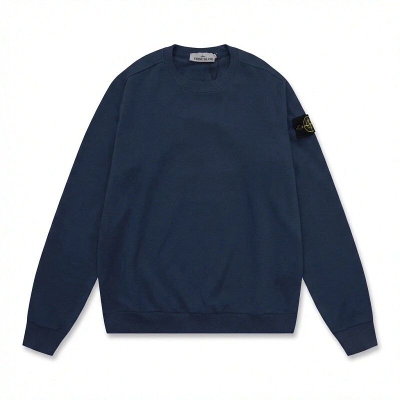 Stone Island basic dark navy blue sweatshirt