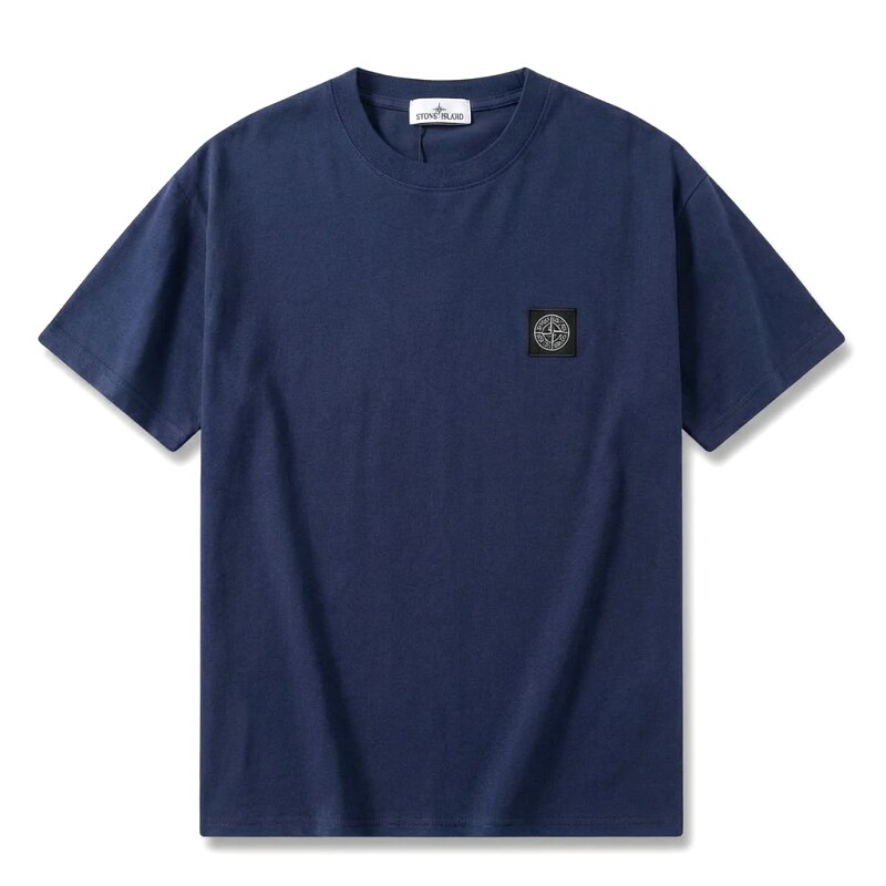 Stone Island basic dark navy blue T-shirt