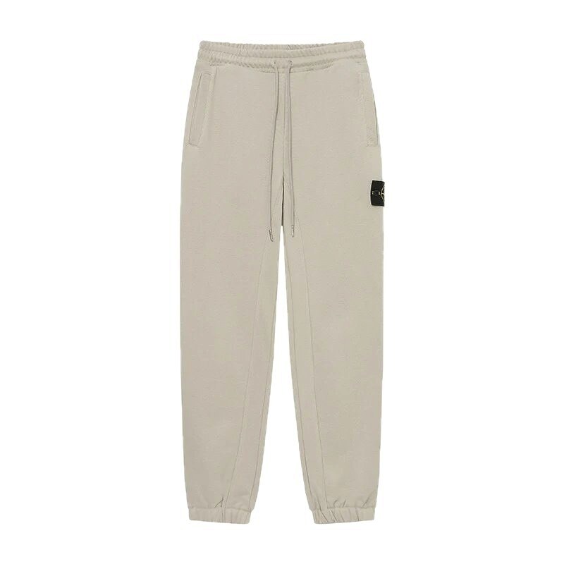 Stone Island Classic Casual Light Khaki Cuffed Jogger Sweatpants