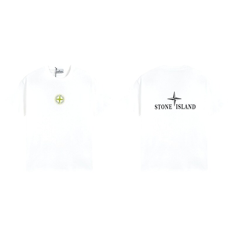 Stone Island Compass Series Street Style White T-Shirt